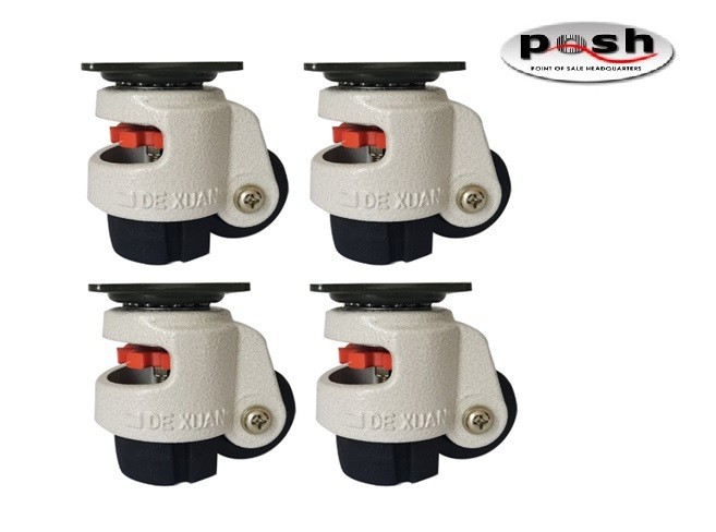 DeXuan MLC-80F-NY 8 pack Leveling Casters- 4400lbs Nylon Wheel Heavy Duty Caster