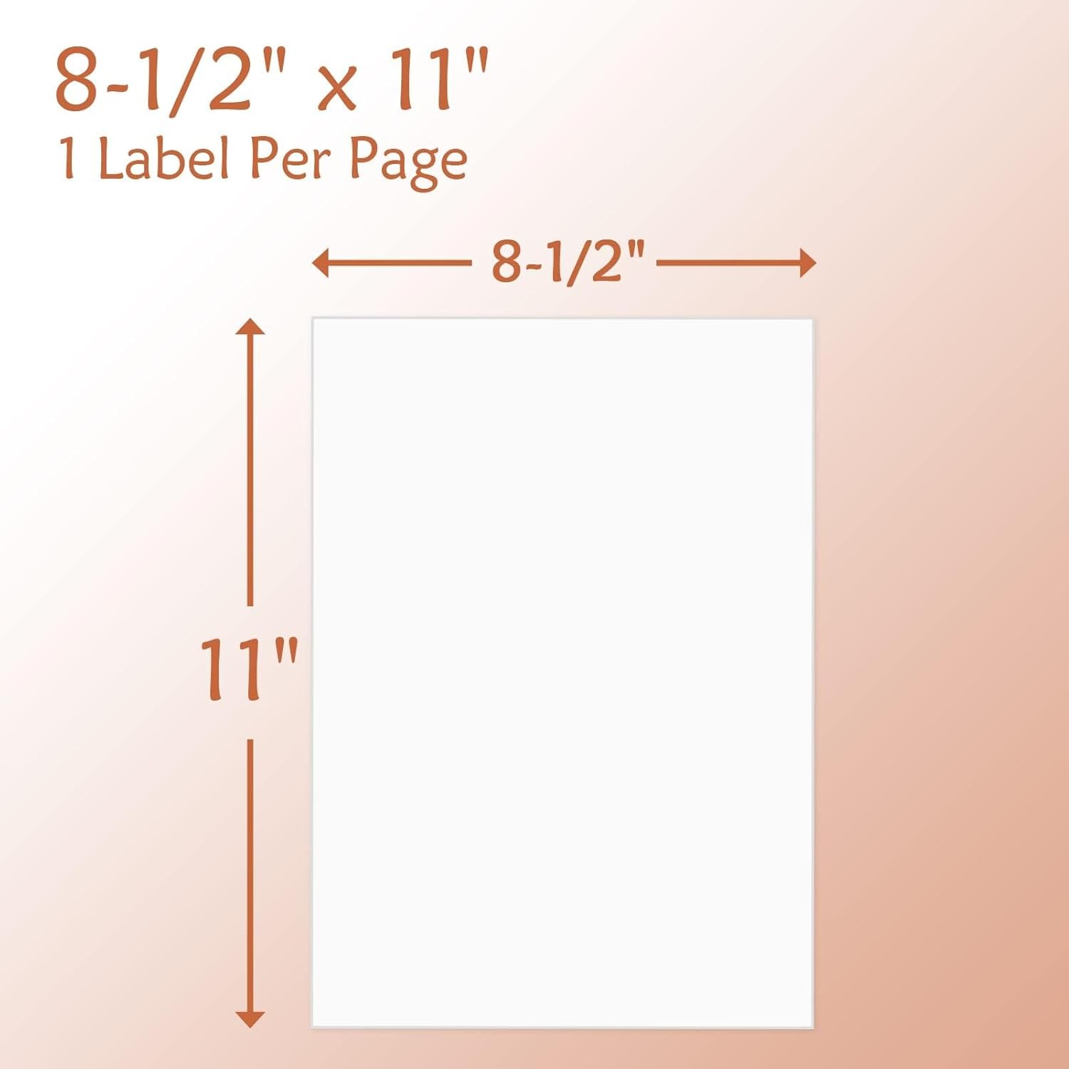 8.5″x11″ Full Sheet Shipping Labels Self Adhesive Blank Paper for Laser & Inkjet