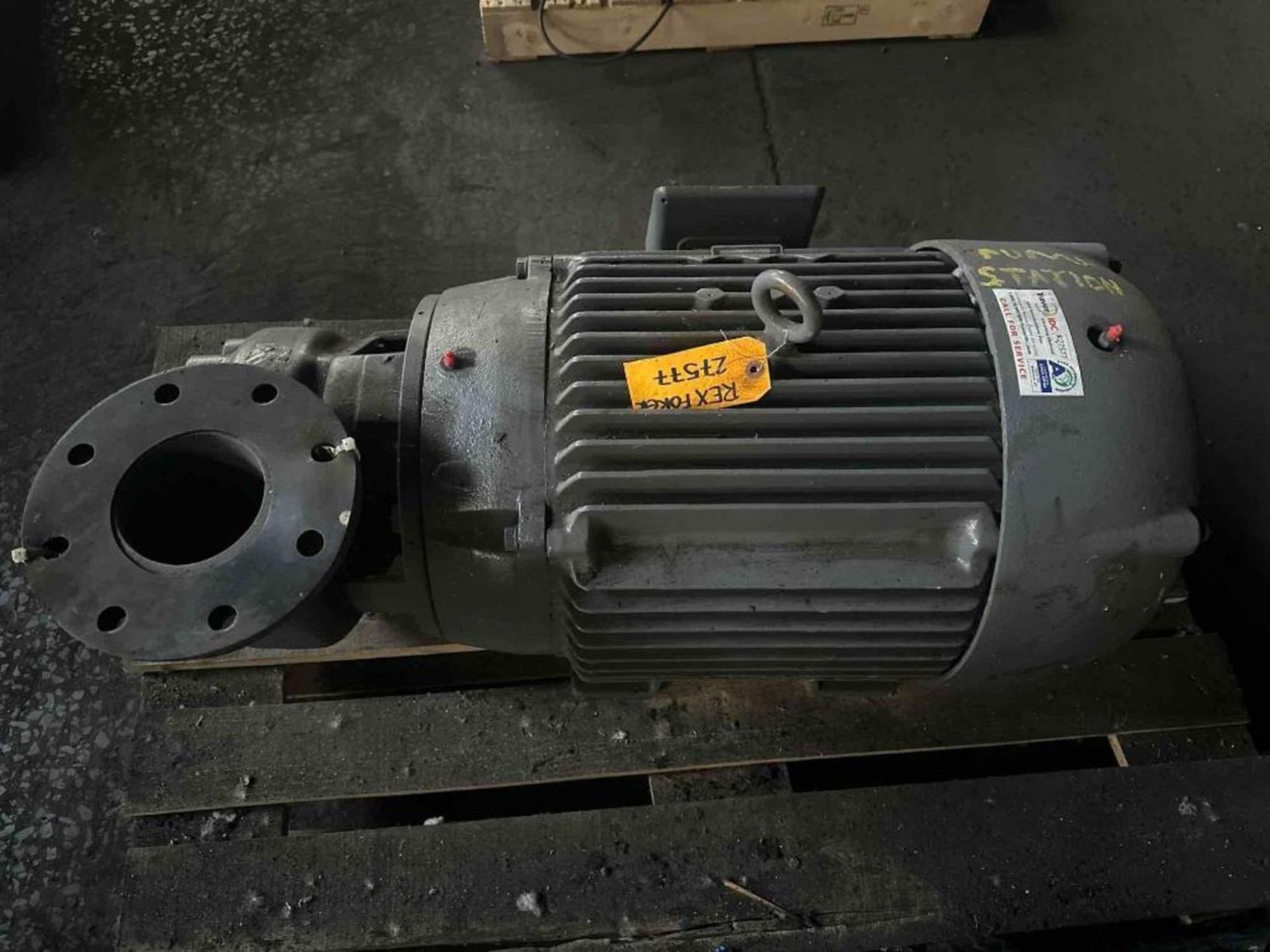 40 HP Baldor AC Electric Motor 1800 RPM Frame 324T 230/460 V With Pump Outlet