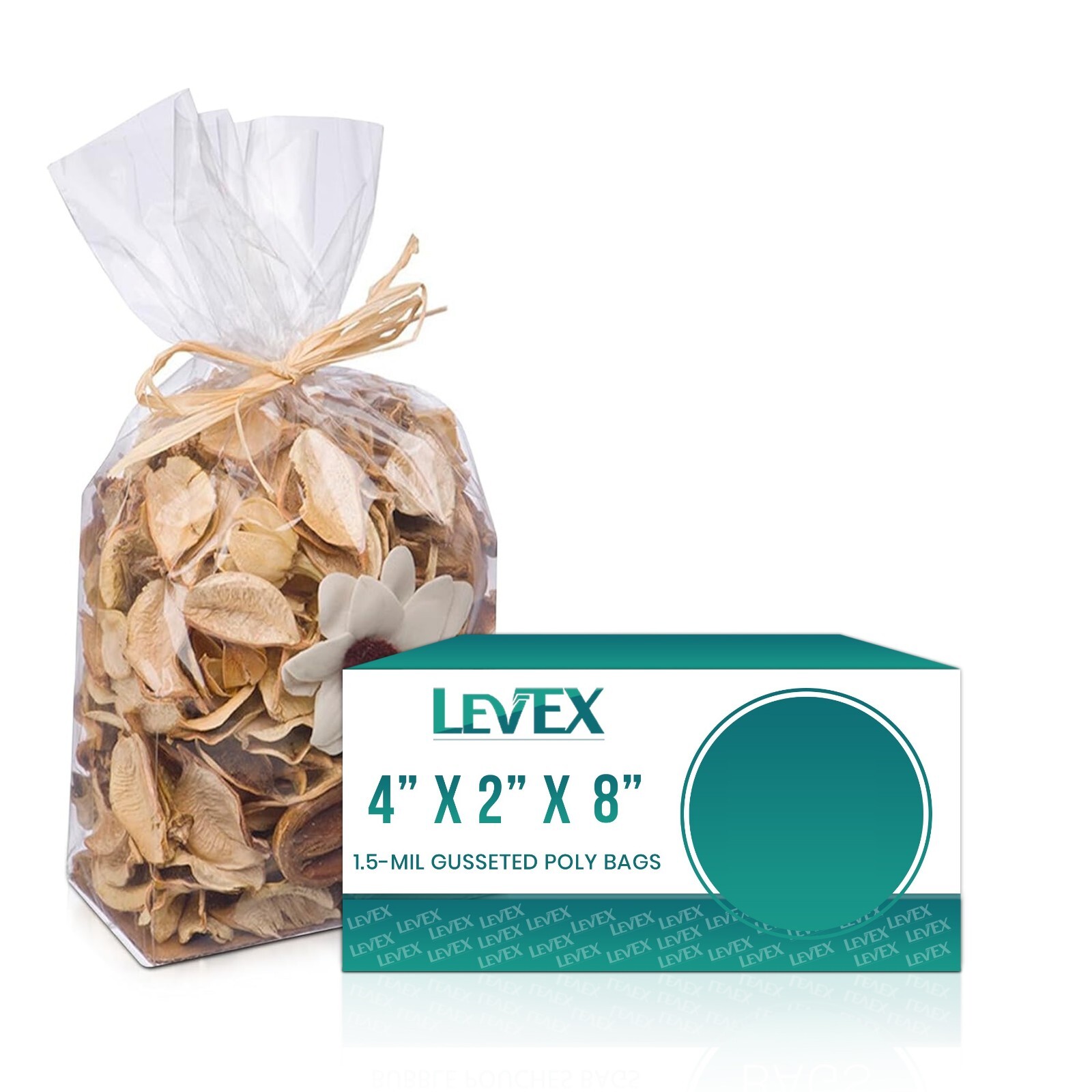 1.5-Mil Expandable Gusseted Poly Bags Clear Polyethylene Multiple Sizes LDPE