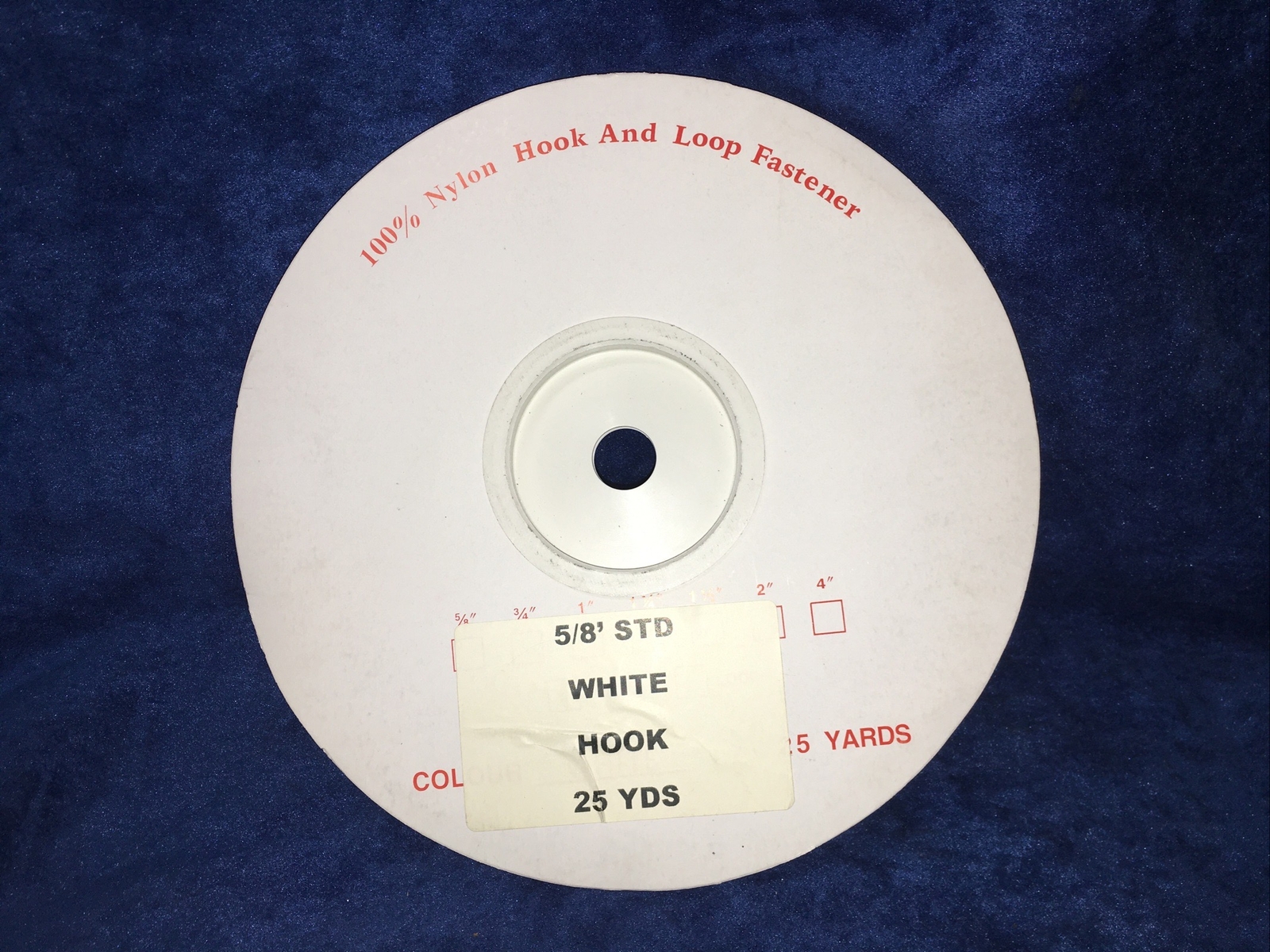 LOT OF 3 100% Nylon Hook & Loop Fastener, 25 Yds Length, 5/8″ STD, WHITE HOOK
