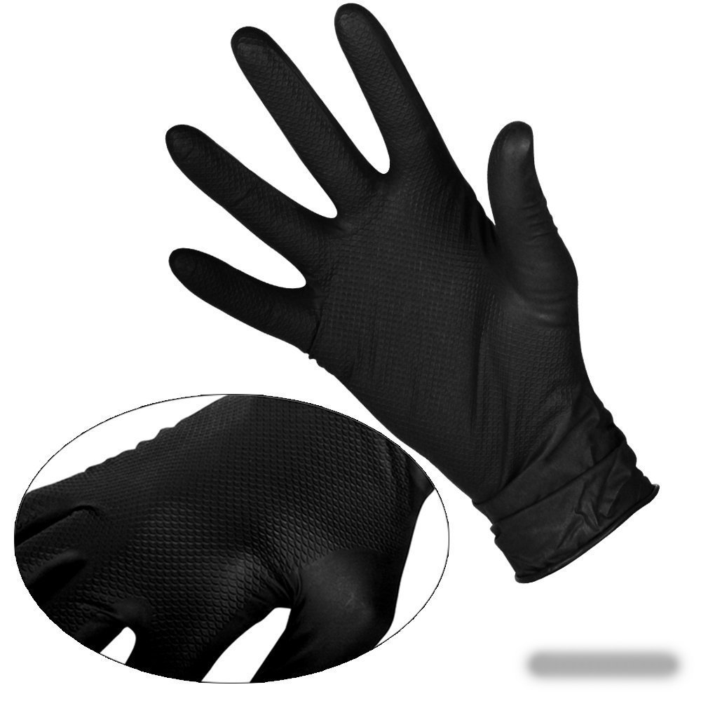 BLACK PYTHON Nitrile Gloves, 8 mil, Powder Free, Case of 1000, Size L Large