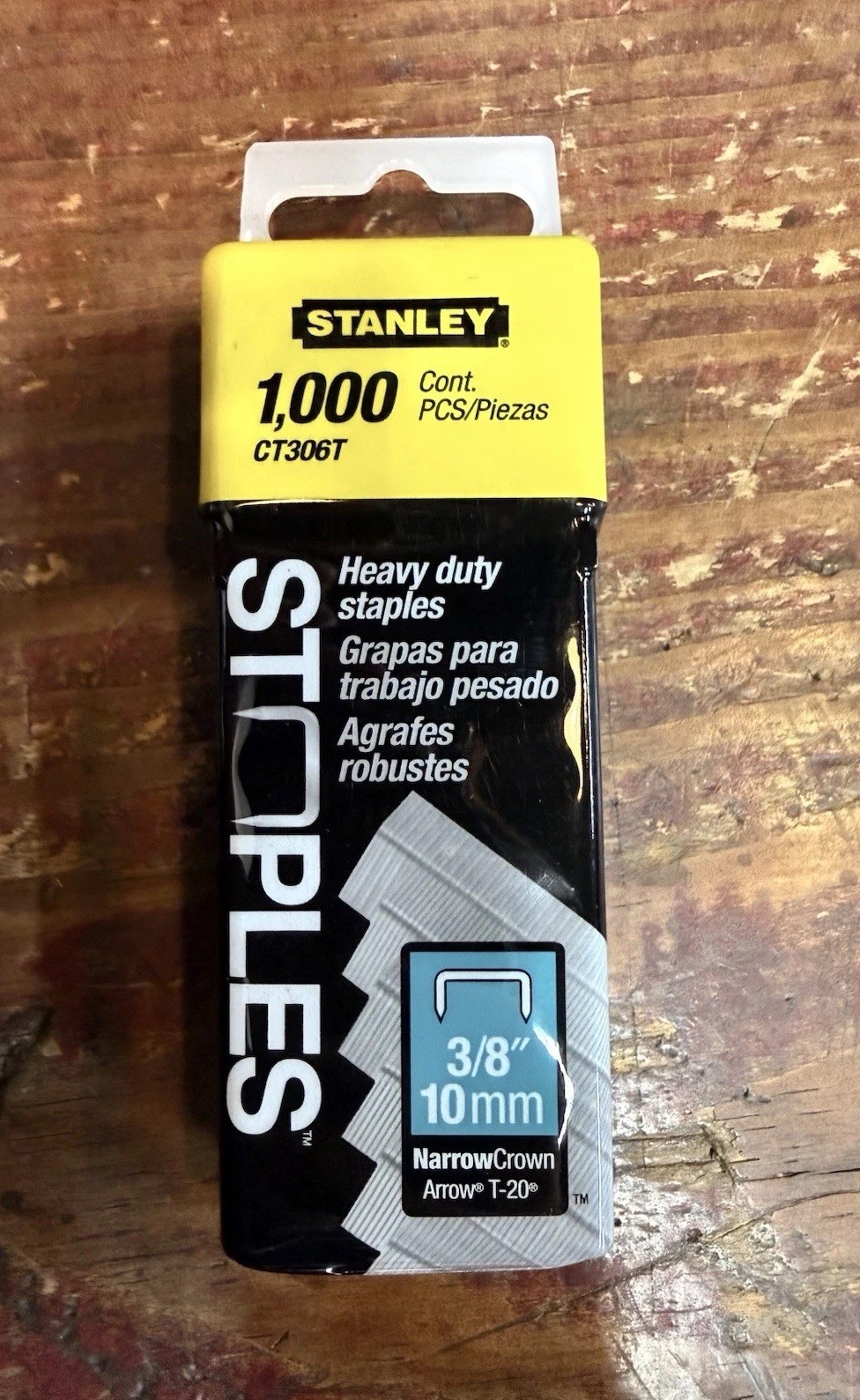 Stanley 3/8” Heavy Duty Staples, 1,000 Count (5 Packs)