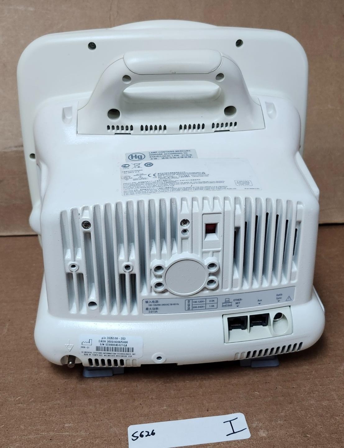 GE DASH 4000 PATIENT MONITOR 2035598-203 ! S626 I