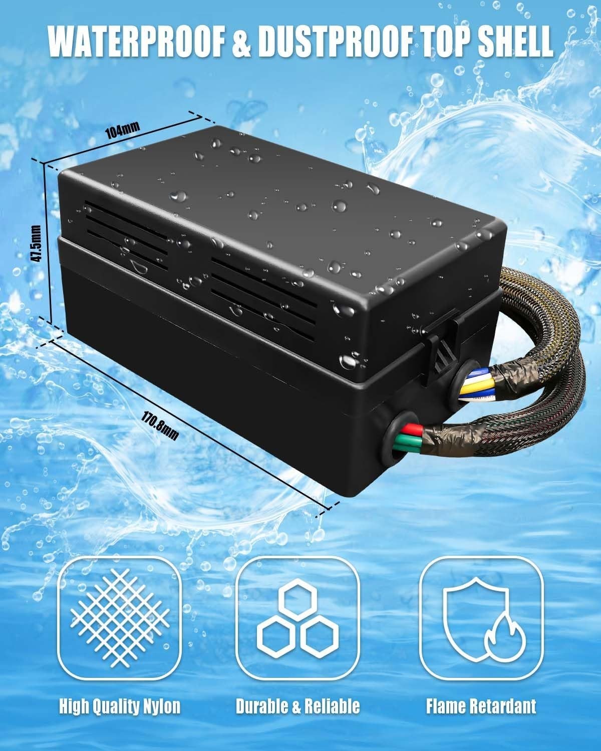 Pre-Wired 12V Relay Fuse Block with 8 Relays 12 Fuses