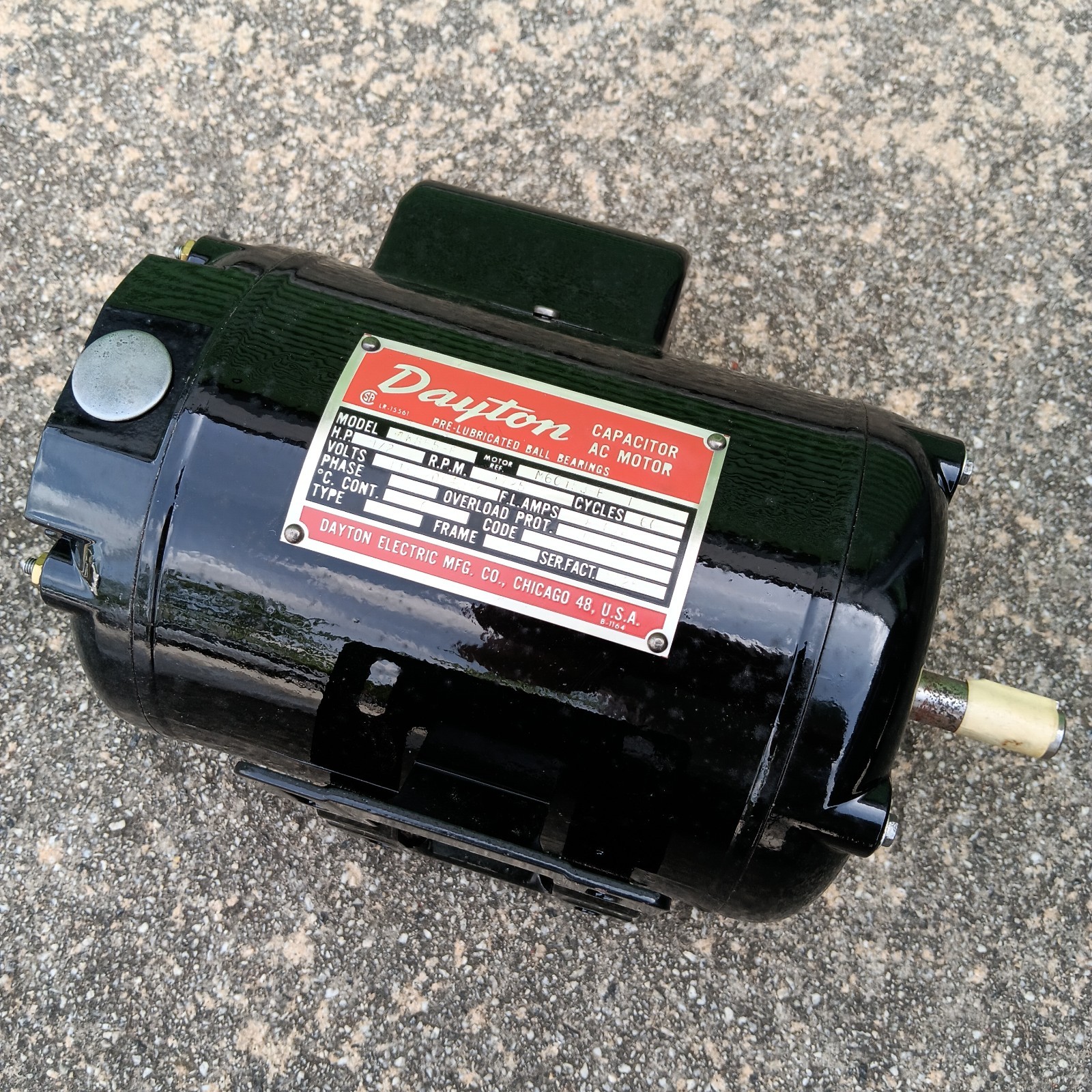 Dayton 1/2 HP AC Motor NOS Model: 4K855-F