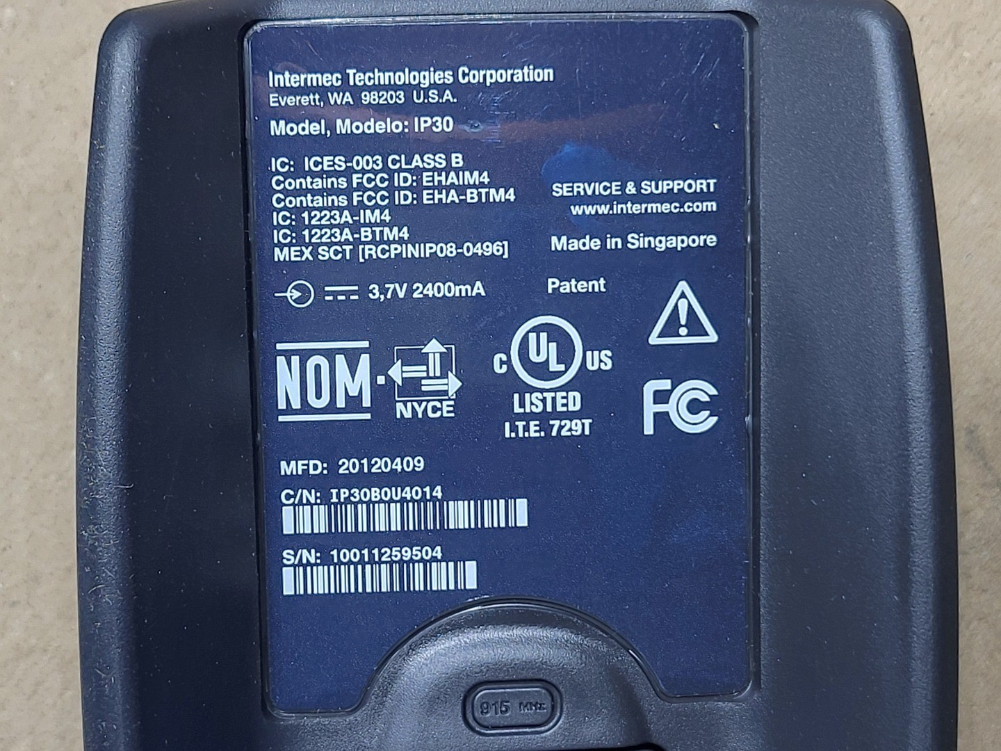 SURPLUS NEW 2012 Intermec IP30 Handheld RFID Reader for CN3 – Consumer Items