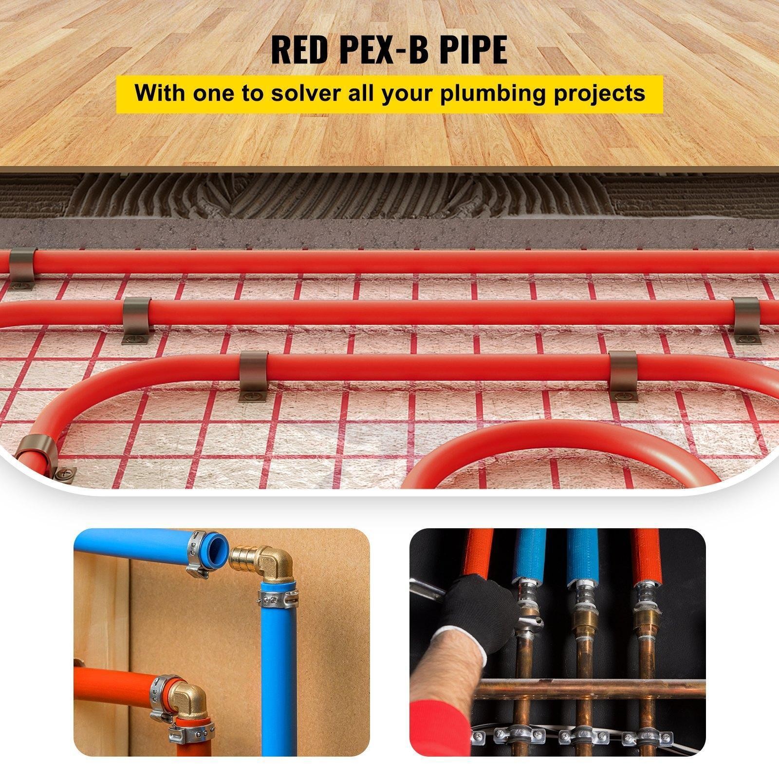 1 Piece 1 Inch Pipe Flexible Water Line Non Barrier Red Pipe 500 FT Tubing Easy