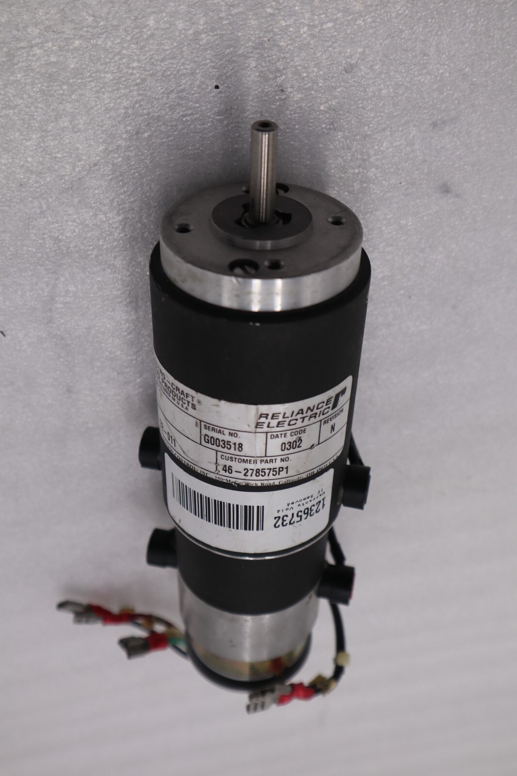 Reliance Electro Craft Model E286 Brushless Servo Motor STOCK B-1566