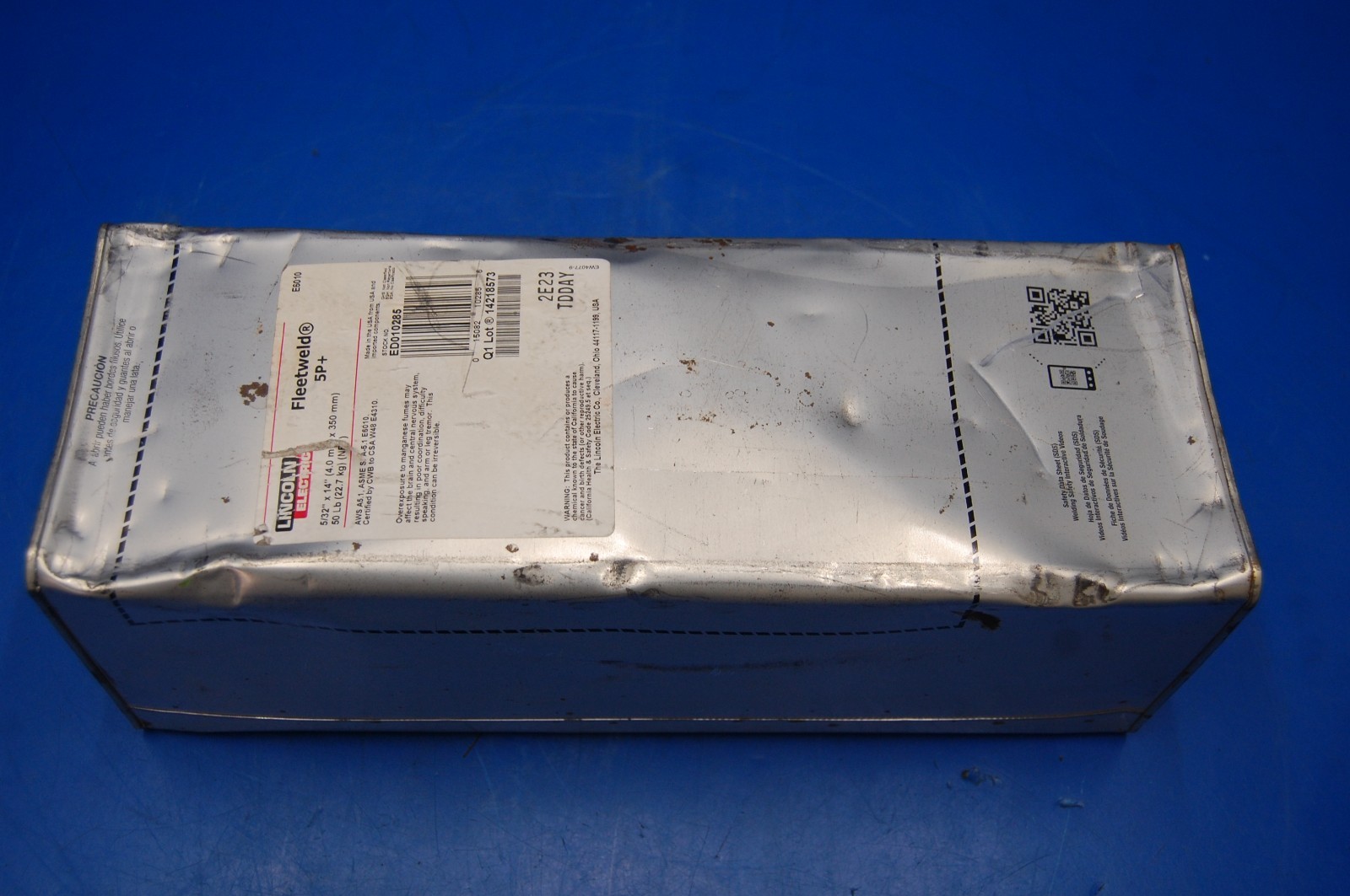 LINCOLN ELECTRIC FLEETWELD E6010 5/32″X14″ ED010285 50LB WELDING RODS ELECTRODES
