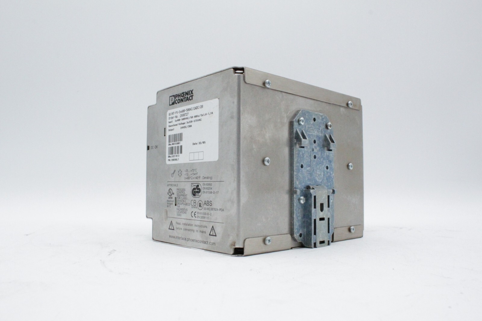 Phoenix Contact QUINT-PS-3×400-500AC/24DC/20 Power Supply