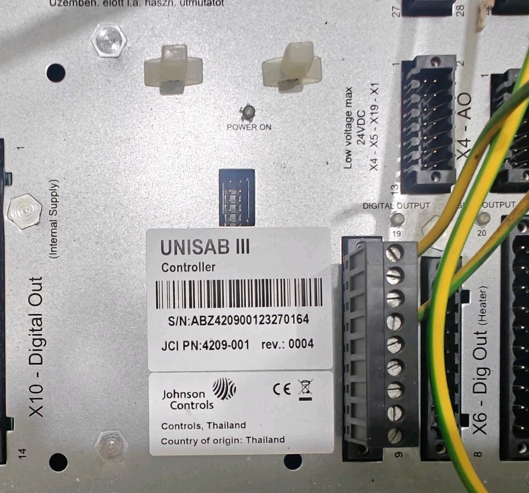 JOHNSON CONTROLS SABROE UNISAB III 4214-001 DISPLAY CONTROLLER UNIT 4209-001