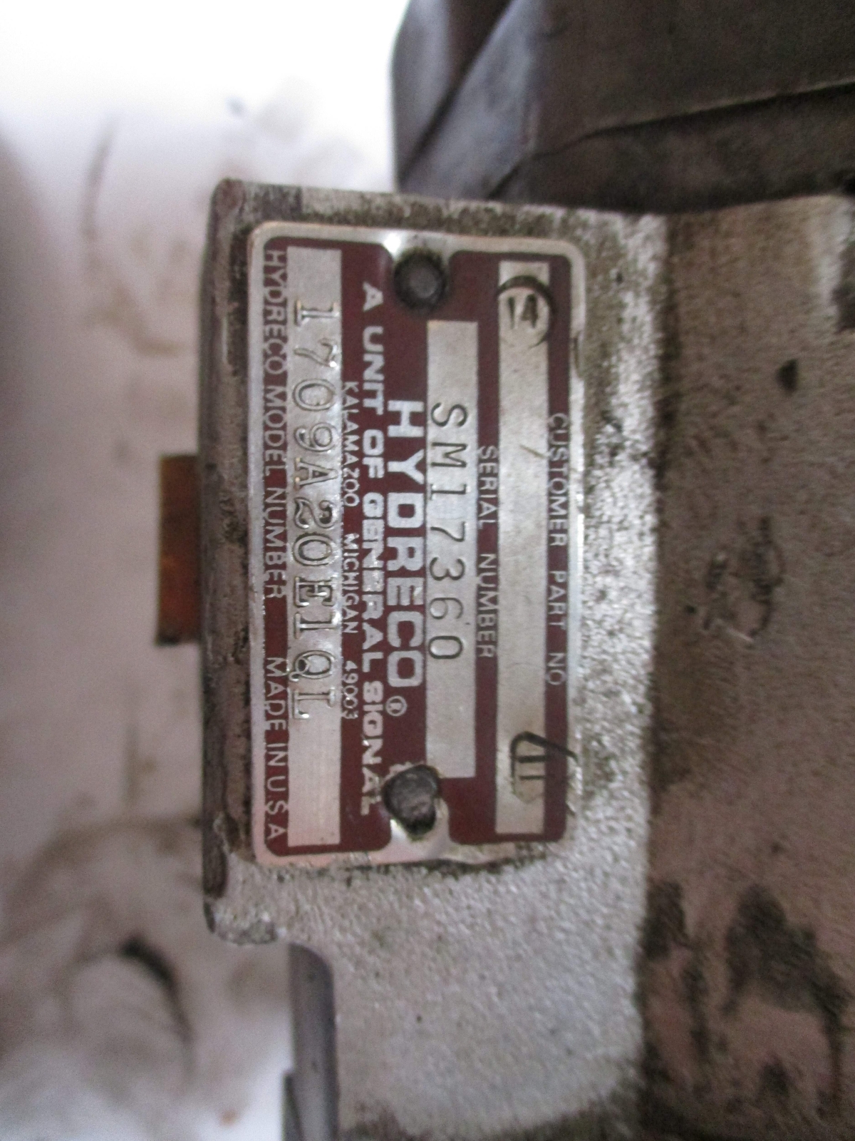Hydreco 1709A20E1QL Hydraulic Double Pump 1407A1A1CL