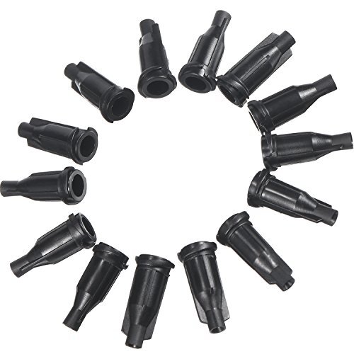 250 Pack Luer Lock Syringe Tip Caps Dispensing Needle Tip Cap (Black)