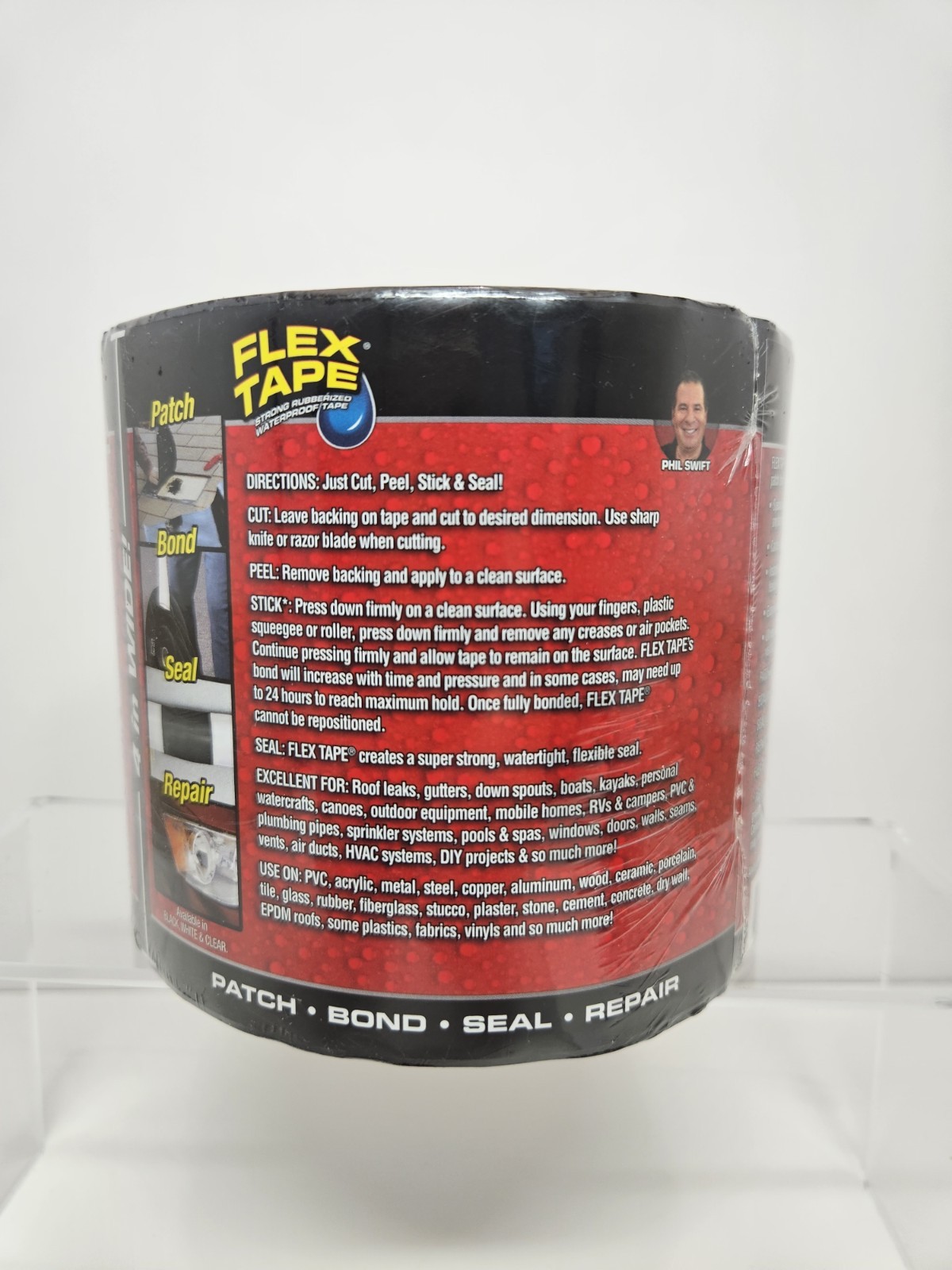 Flex Tape MAX Black Waterproof Repair Tape Size 4″× 25′ New Sealed Fast Shipping