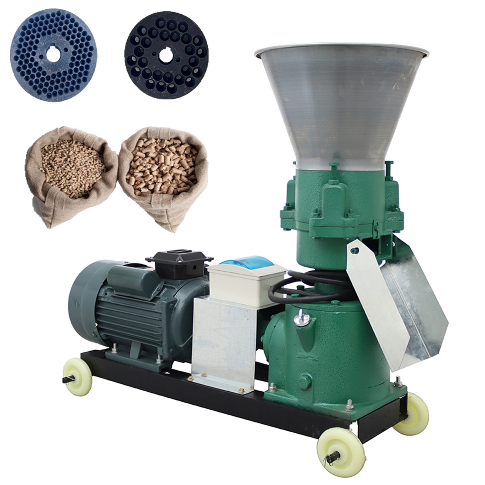 Feed Pellet Mill Machine Duck Sheep Feed Granulator 220V 200KG/H 10mm&5mm Plates