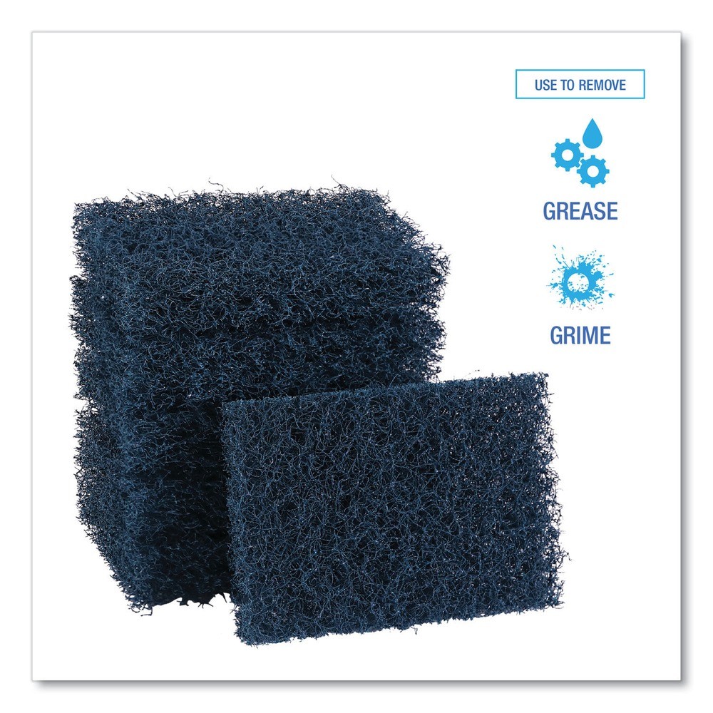 Boardwalk 188 3.5 in. x 5 in. Extra Heavy-Duty Scour Pad – Dark BL (20/CT) New