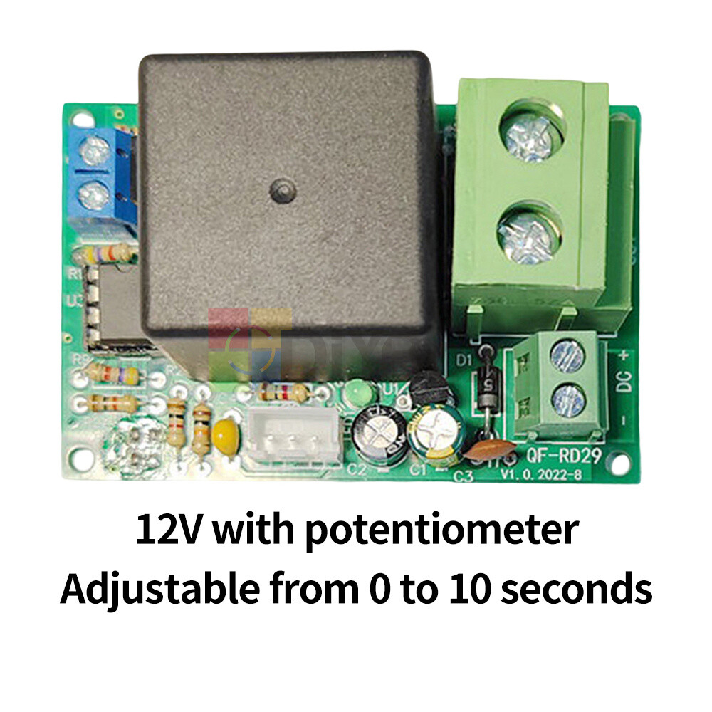 DC 12/24V Time Relay Module Trigger Timer Switch Module with Potentiometer 80A