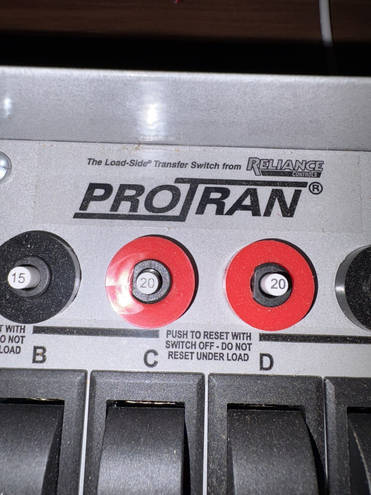 Reliance Controls 31406C 30 Amp 6-circuit Pro/Tran generator transfer switch
