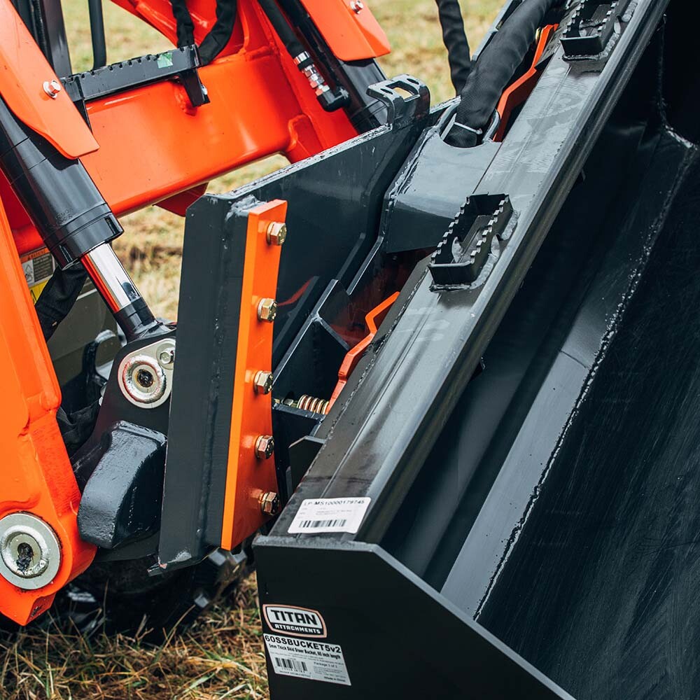 Titan Attachments Hydraulic Tilt Mount Plate for Skid Steers, 25 Degree Tilt