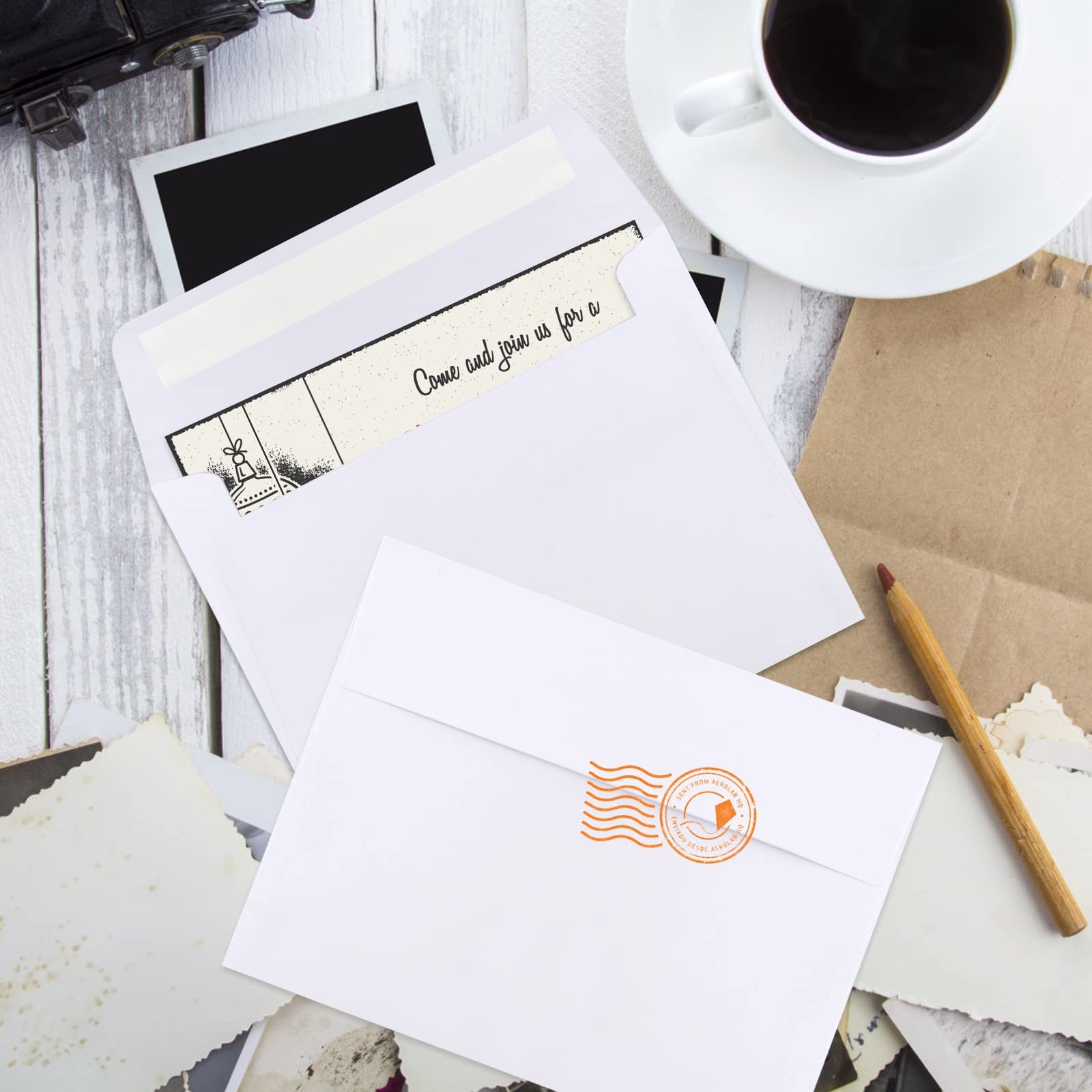 70 Packs Invitation Envelopes, A2 Envelopes White, (4.375×5.75in), White