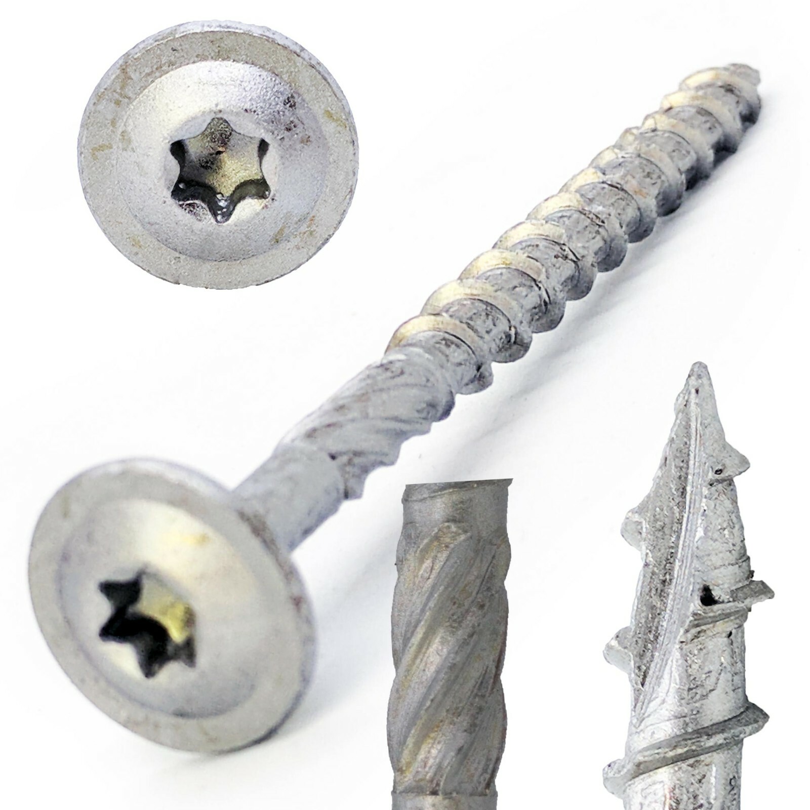 #14 x 6″ Construction Lag Screws Structural CTX Timber Star Drive Type 17 Pt