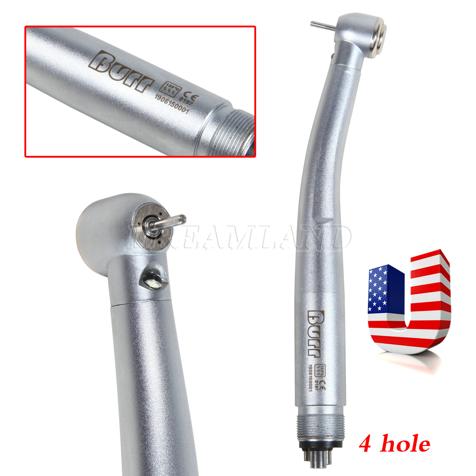 Dental Pana Max LED Self-Power E-generator Fiber Optic High Speed Handpiece 4H