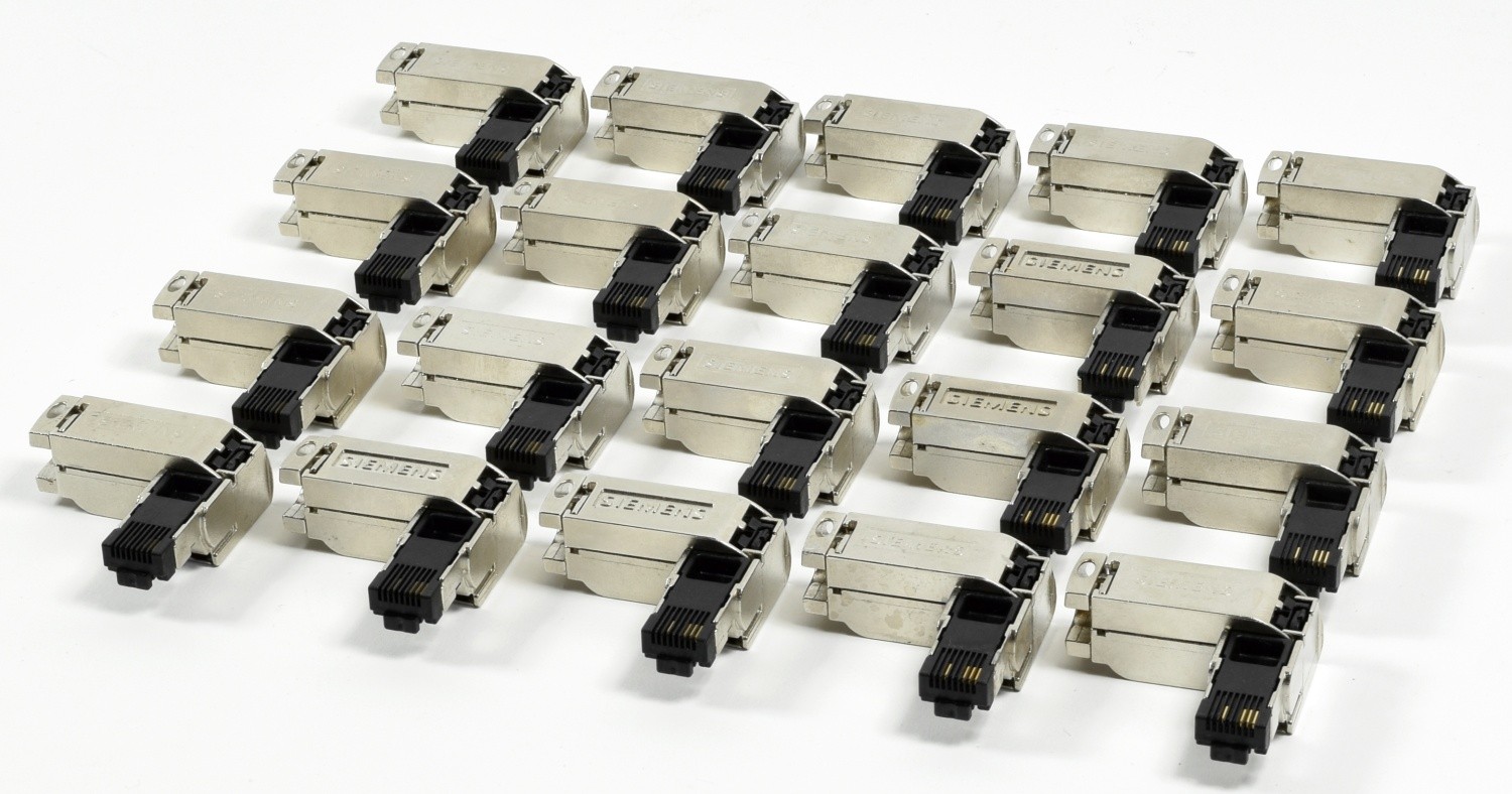 20x Siemens Simatic Ethernet RJ45 Connector 90°, 6GK1901-1BB20-2AA0