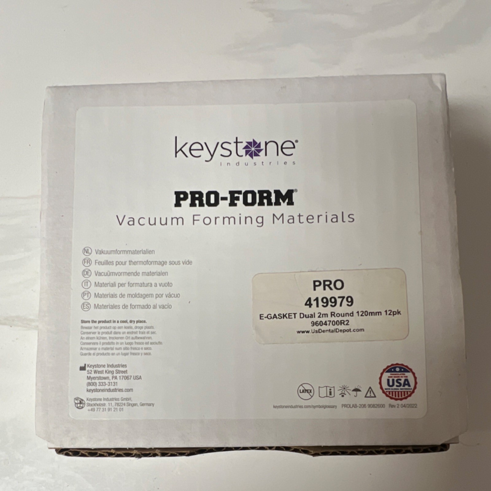 Keystone Industries PRO-FORM E-GASKET Dual 2mm Round 120mm 12pk MPN 419979