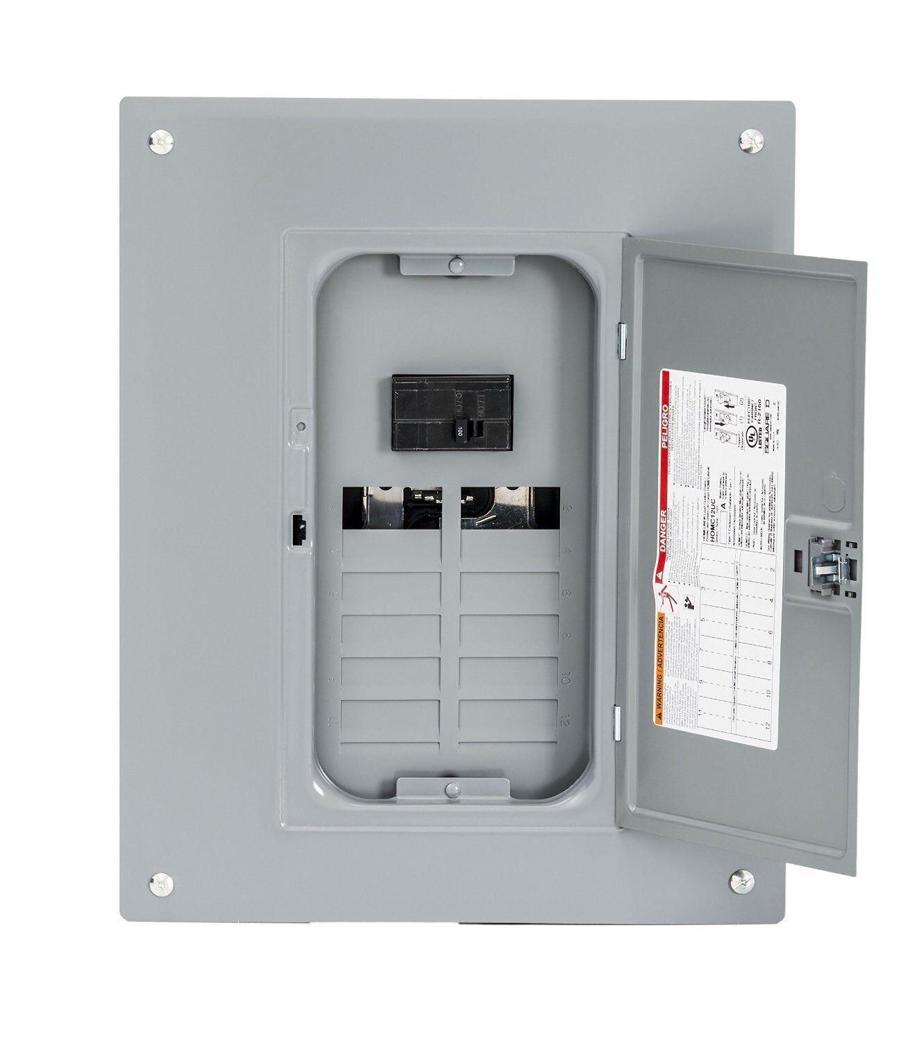 Square D HOM1224M100PC Homeline Indoor 100 Amp Main Breaker Load Center