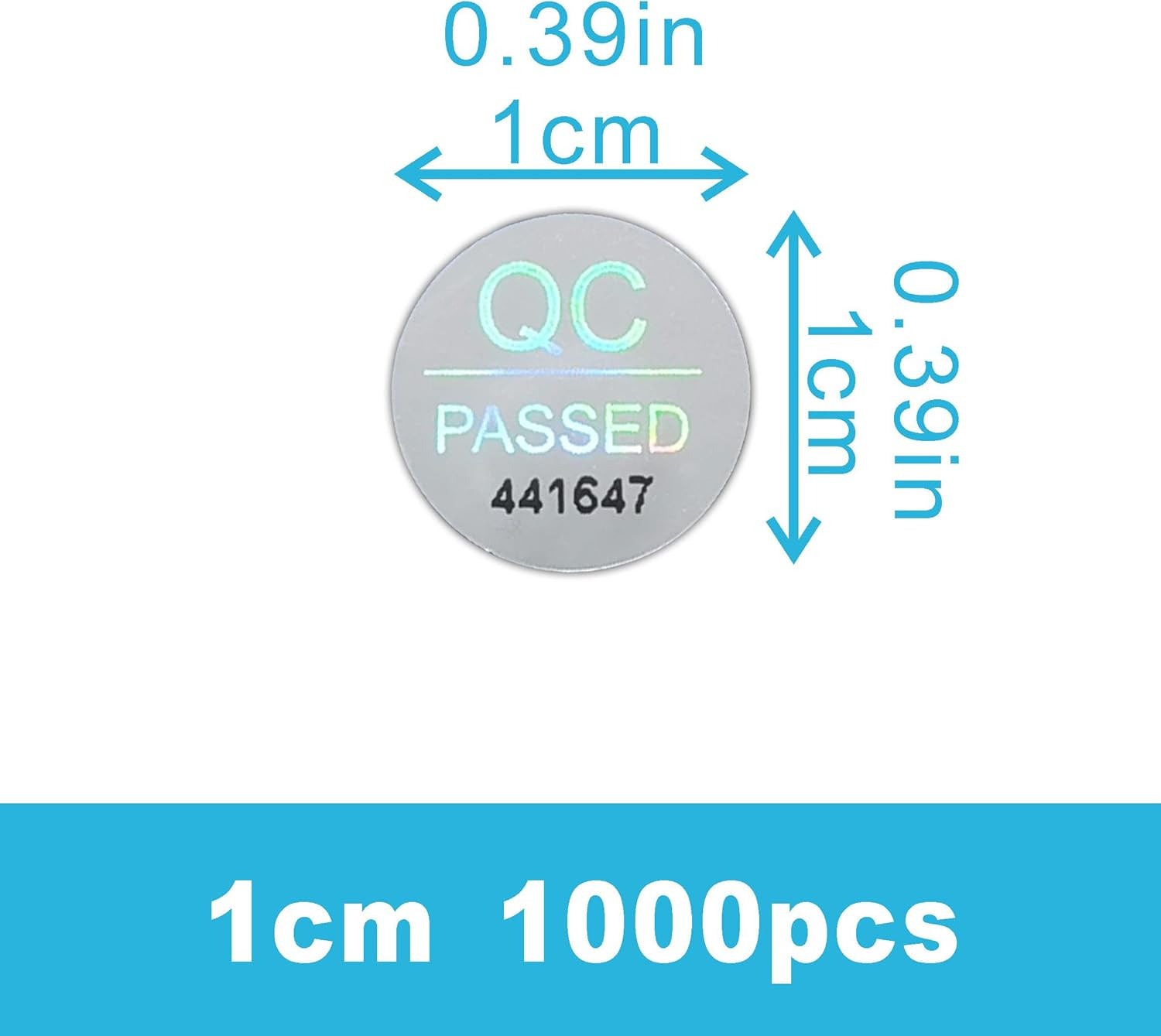 1100Pcs 0.39 Inch QC Passed Tamper Proof Stickers Silver High Security Tamper Ev