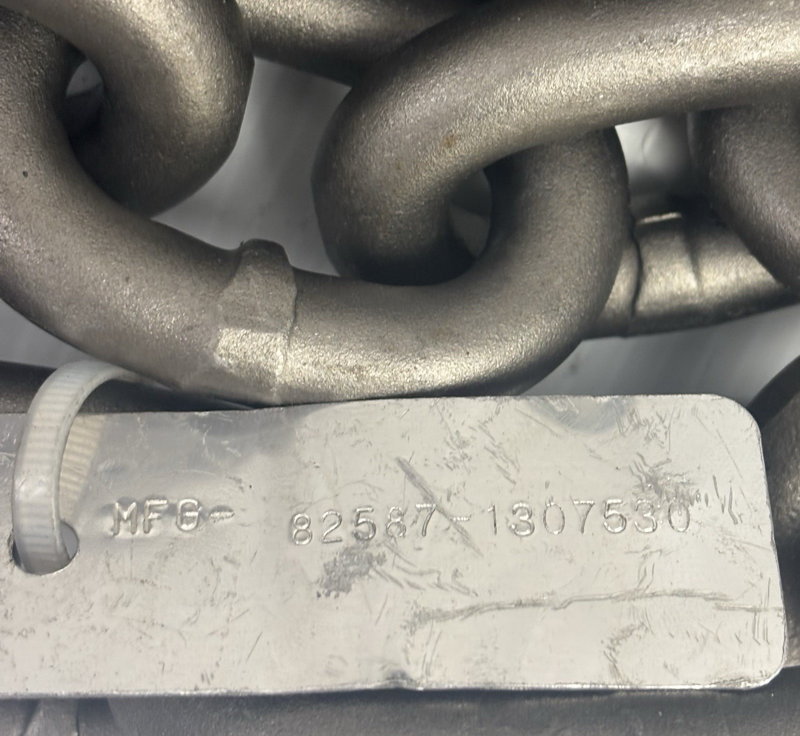 Campbell 5/8” G80 Welded Alloy Chain w/G100 5/8” Eye Hook – approx. 14’3” length