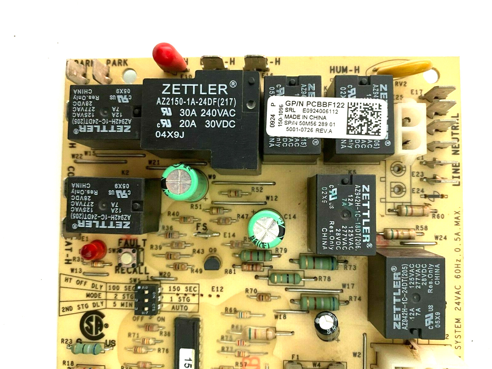 Goodman PCBBF122 Gas Furnace Control Circuit Board 50M56-289-01 used #D153