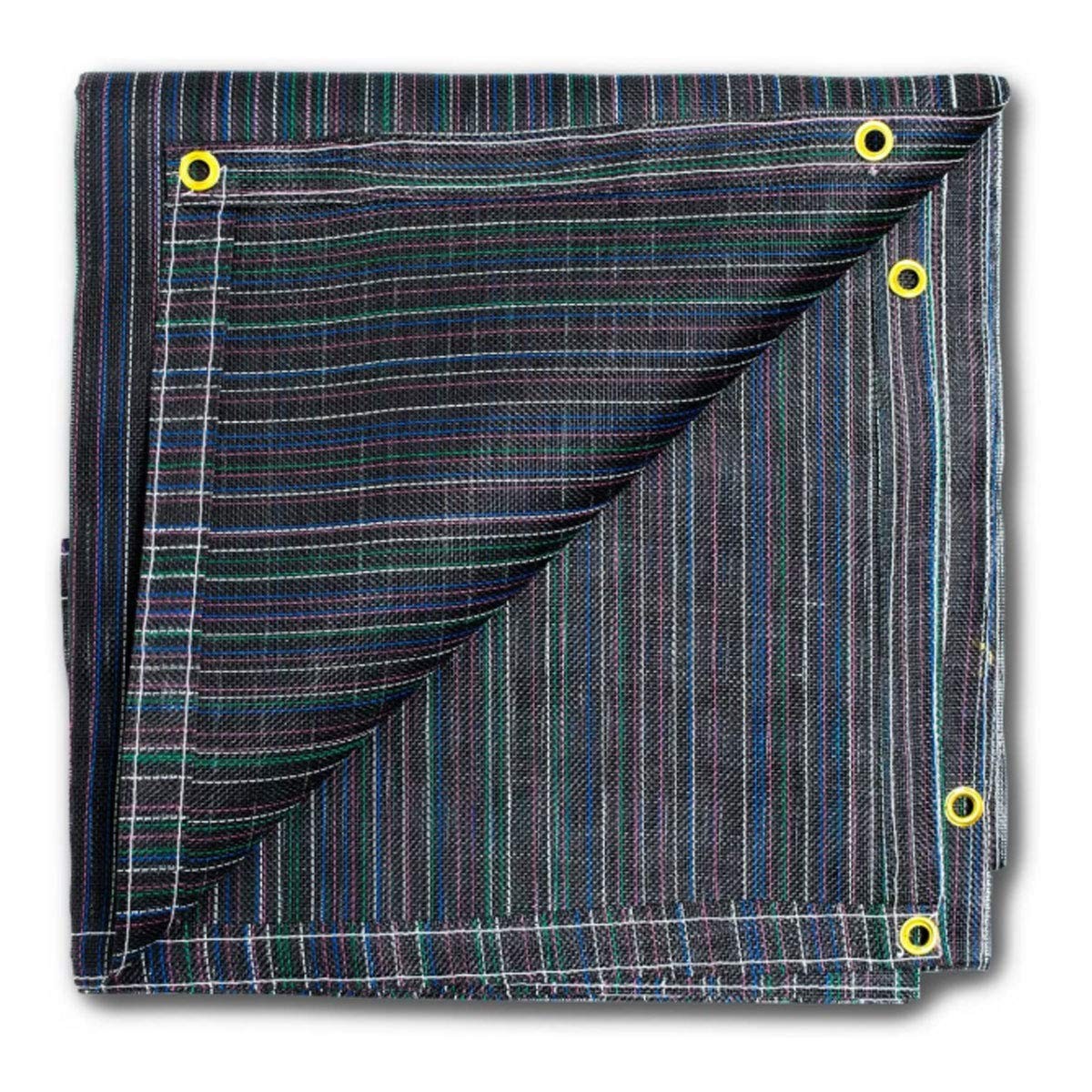 10×12 Vinyl Coated Multi-Color Mesh 12oz Tarp for Dump feet, Multicolor