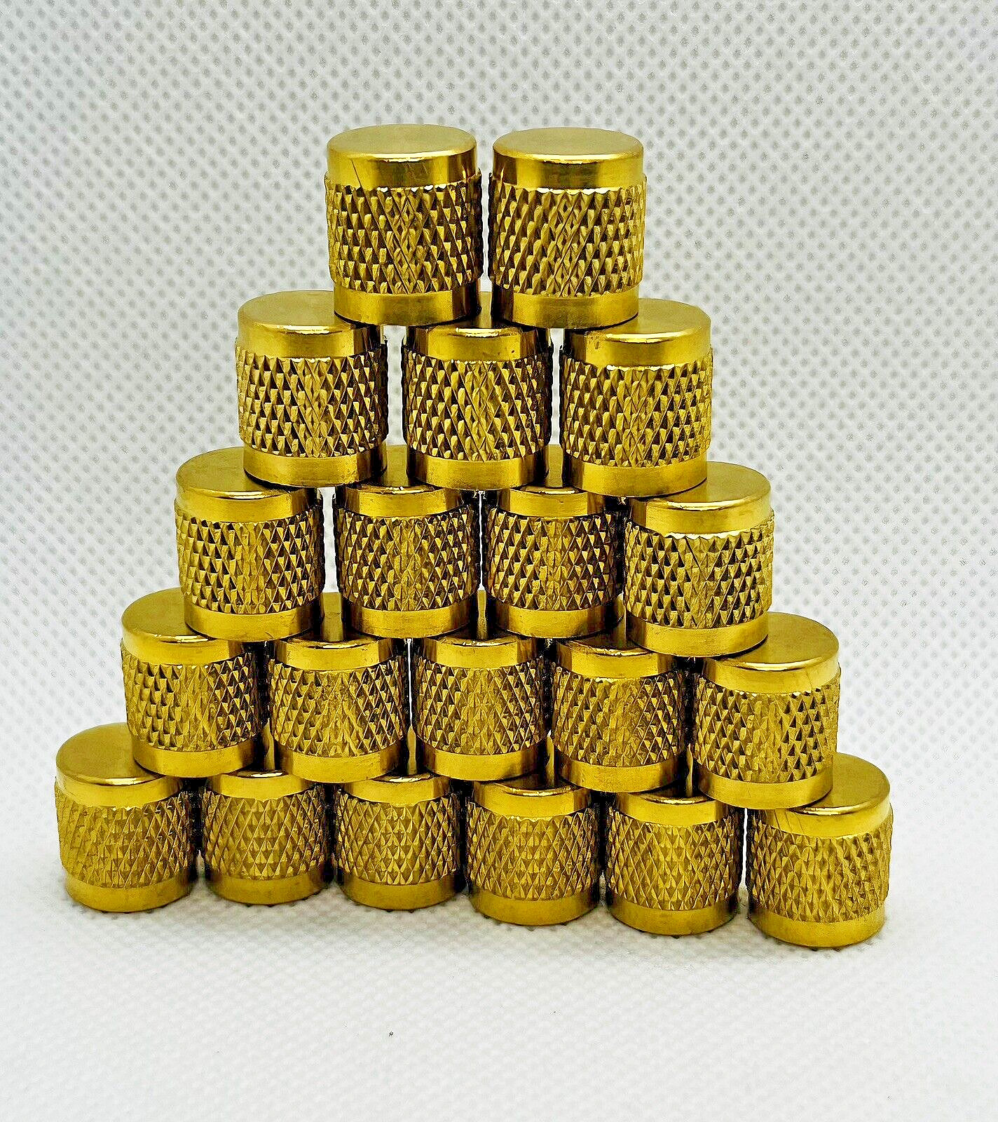 1/4 flare cap, round brass w/o-ring seal for Refrigeration Access Ports Pack-20