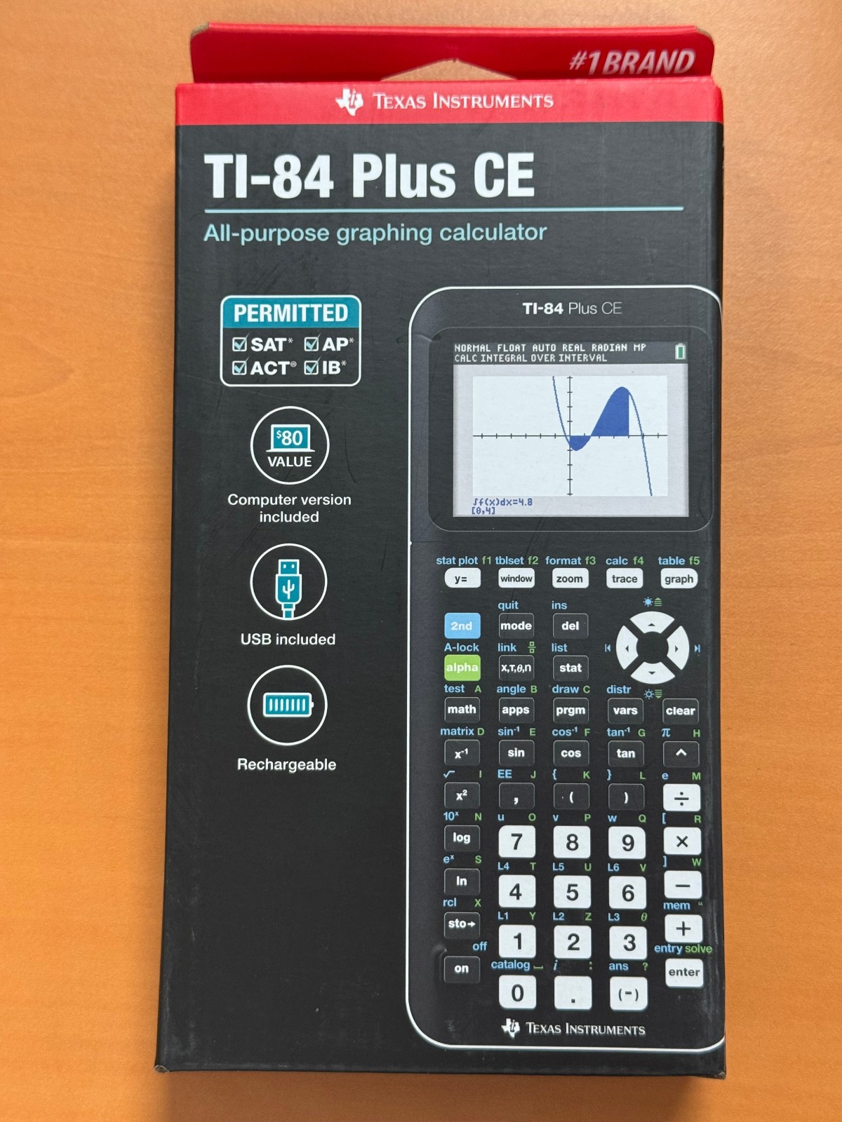 Texas Instruments Ti 84 Plus Ce Graphing Calculator 84PLCE/PFC/1L1/B1 NEW IN BOX