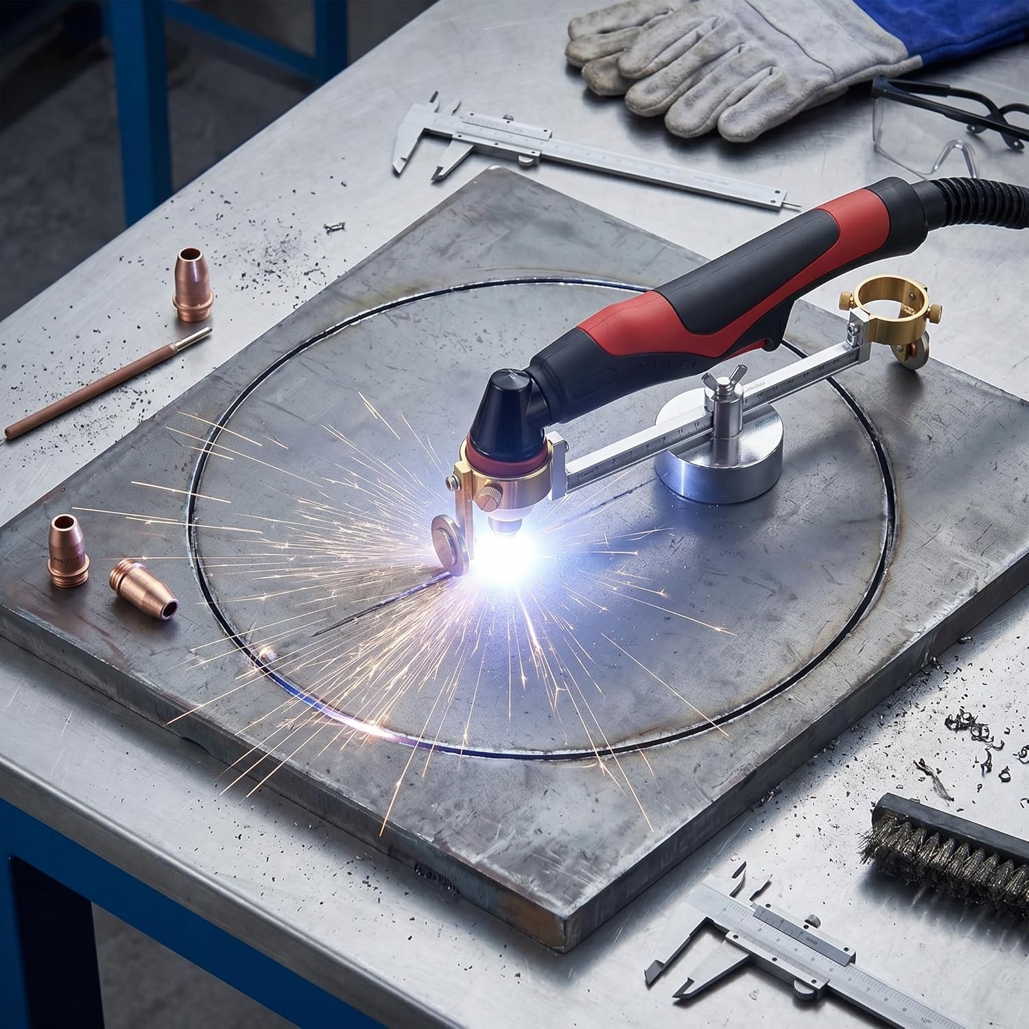 Plasma Circle Cutter Adjustable Rolling Tungsten Cutting Tool Plasma Torch