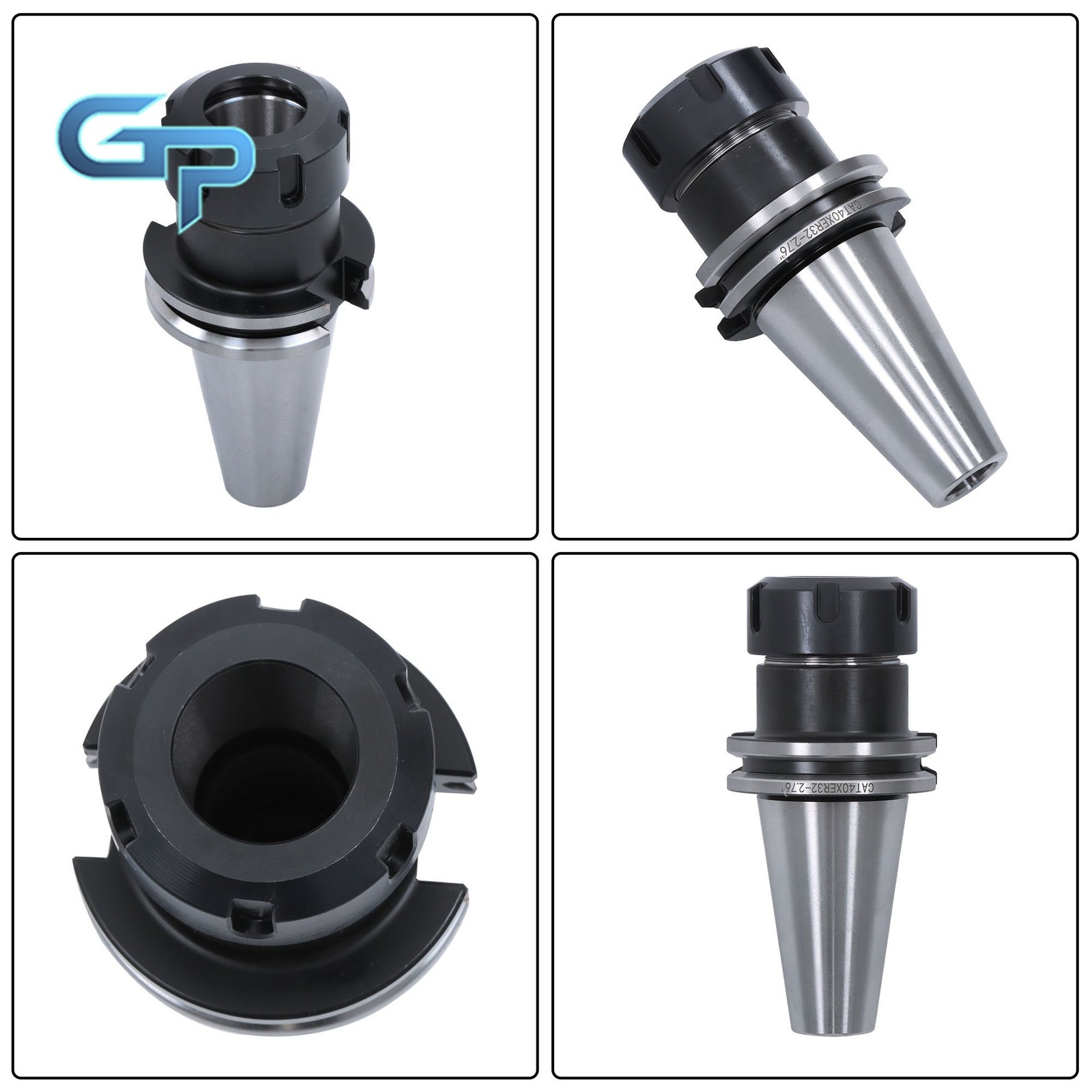 CNC Milling Tool Holder Set 10pcs CAT40 ER32 2.76″ 70mm Chuck