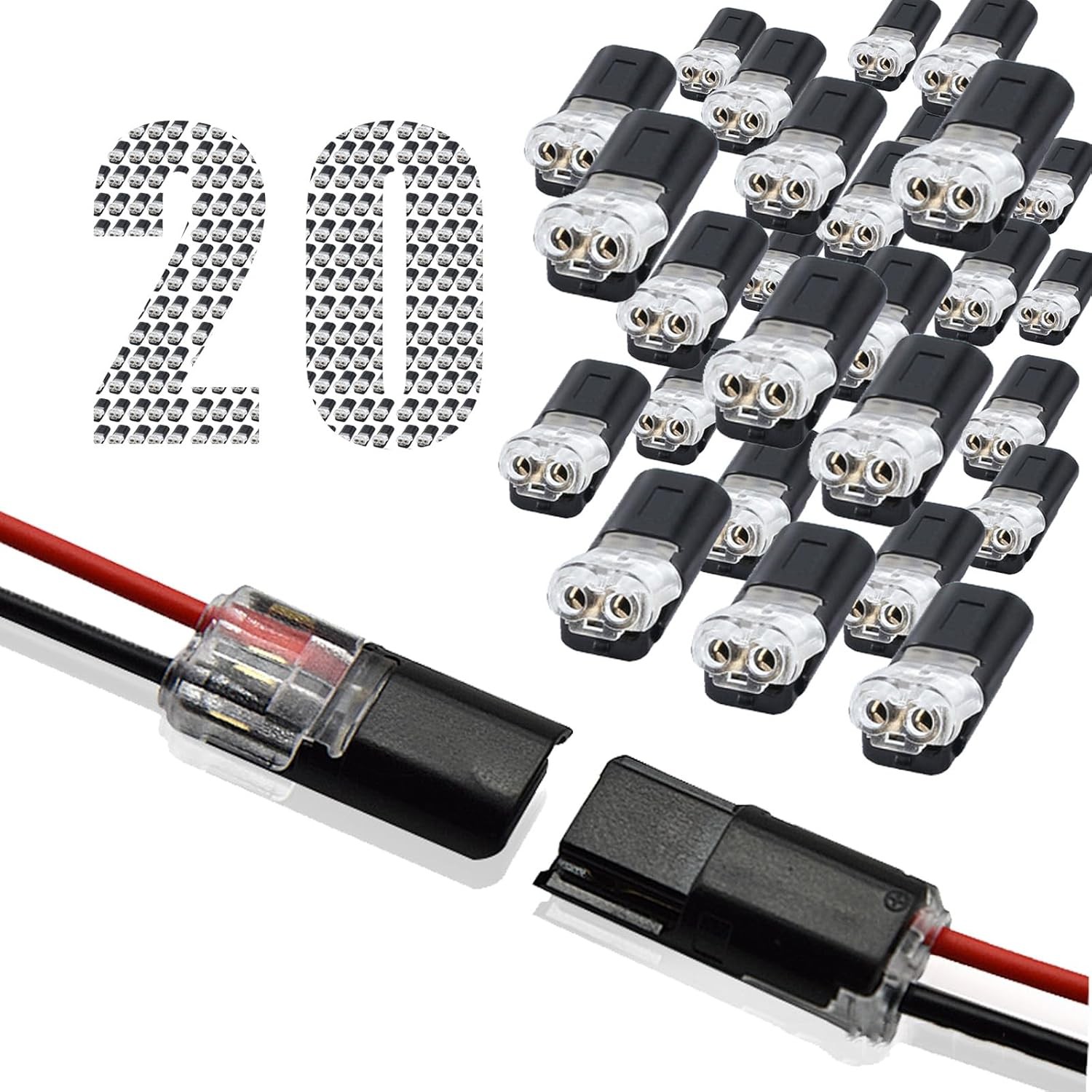 Double-Wire Plug-in Connector with Locking Buckle, Led Light Strip Connectors