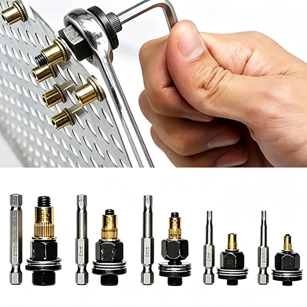 Head Rivet Nut Tool, Carbon Steel Rivet Nut Set (Including M3–M8 Sizes) 60Pcs US