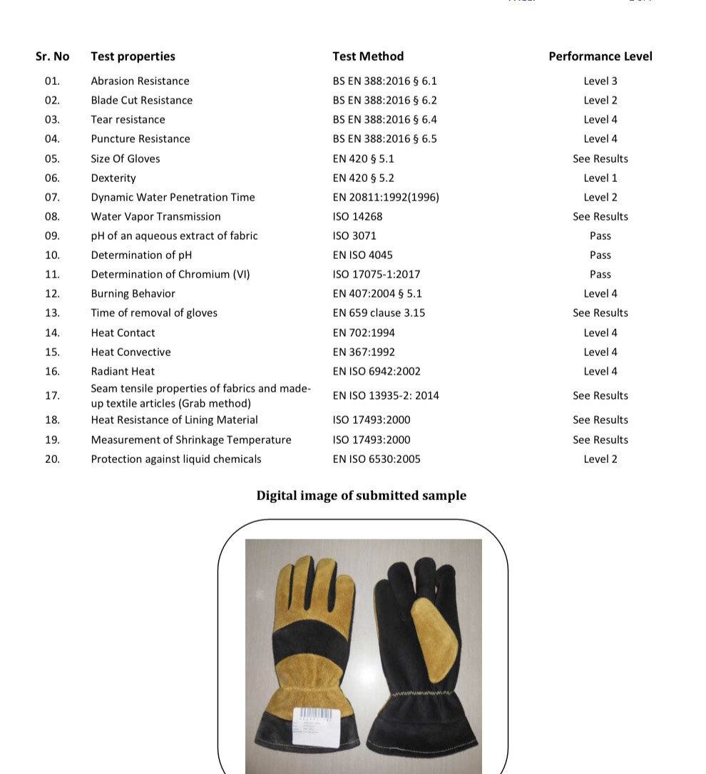 Firefighter Cowhide Leather Gloves Firefighter Structural Gloves