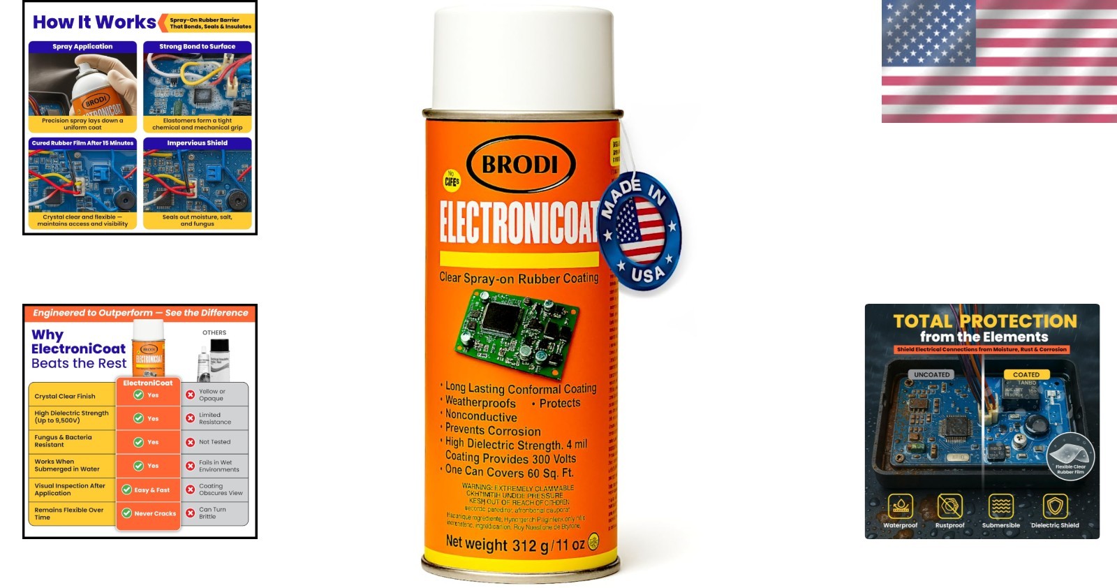 Electronic Coating Conformal Spray Waterproof Sealant Dielectric Protection