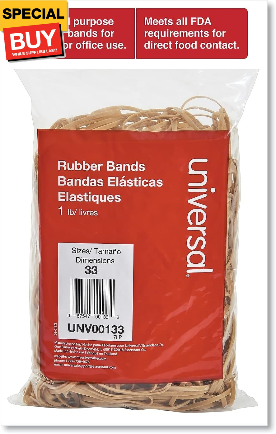 ® Rubber Bands, Size 33, 1Lb Pack