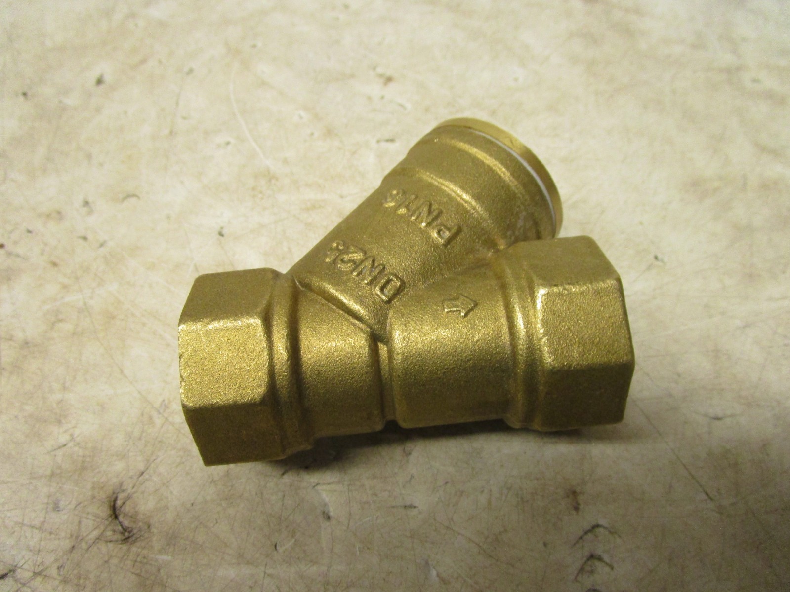 NO NAME DN25 PN16 1″ NPT THREADED WYE Y BRONZE STRAINER 300 PSI SCREEN SIZE 3/64