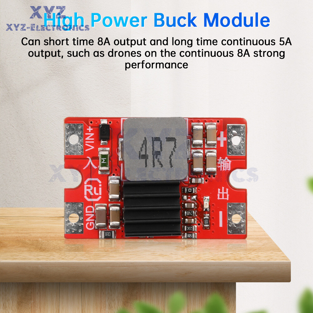 27V to 5V12V8A Mini DC-DC Step down Module Model Aircraft High Power Buck Module