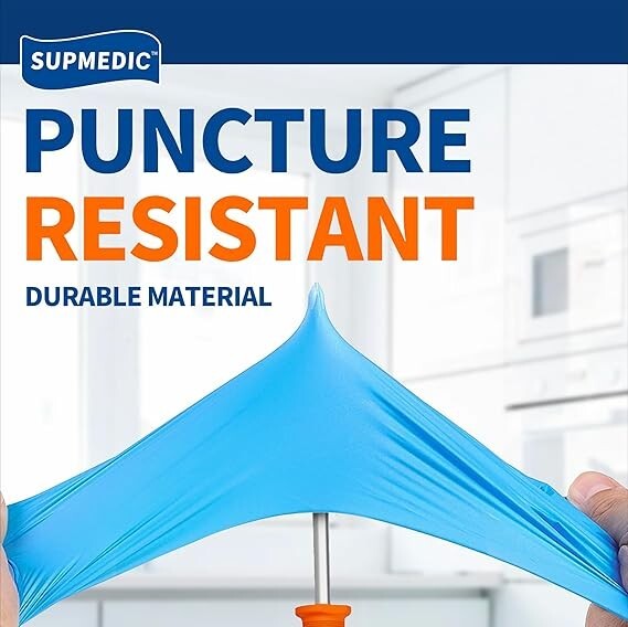 Supmedic Store Latex / Powder-Free Medical Nitrile Exam Gloves, Blue, 100 Pack