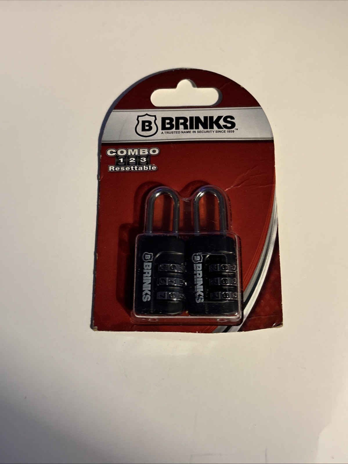 (2-Pk) BRINKS 3-Dial Resettable Combination Zinc Diecast Sport Padlock 22mm Body