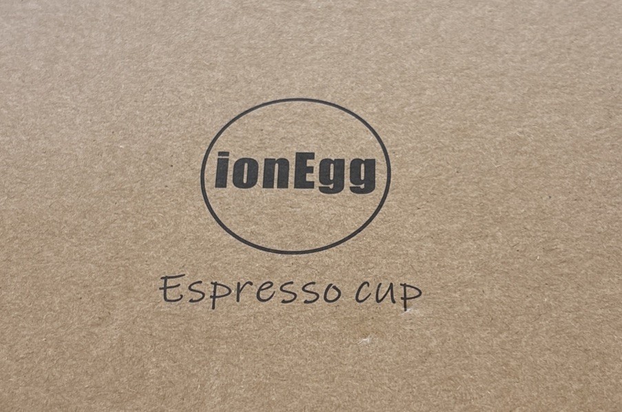 ionEgg Porcelain Espresso Cup Set w/ Saucers & Stainless Spoons – 2-Pack, 2.7oz