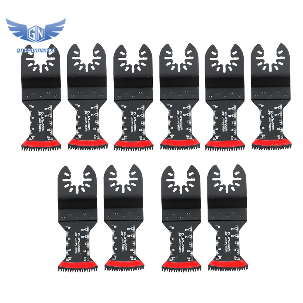 Japanese Tooth Oscillating Saw Blades 10PCS Curved Multi Tool Blades for Wood