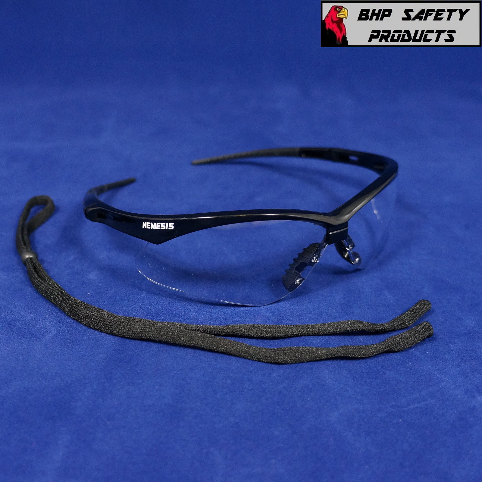 (3 PAIR) KLEENGUARD NEMESIS SAFETY GLASSES 25679 CLEAR ANTI-FOG LENS/BLACK FRAME